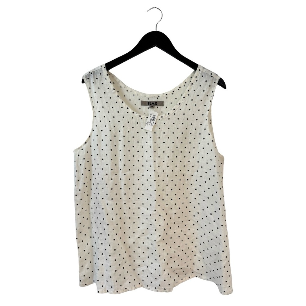 FLAX Linen NWT Women’s Medium Simple Cami Sleeveless Top Polka Dot Loungewear‎